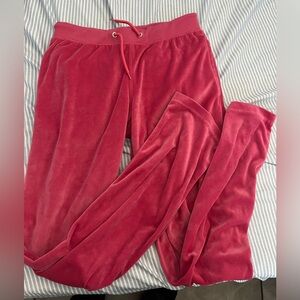 hot pink velour sweater pants